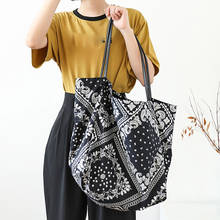 Art print women bags stitching pattern handbag casual retro large capacity shoulder bag 01-SB-stxxhw 2024 - buy cheap