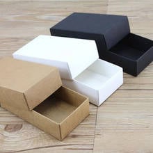 10pcs/lot large brown kraft gift box,black purple wedding gift box Big Christmas gift packaging boxes 2024 - buy cheap