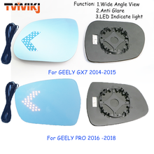 TVYVIKJ Side Rearview Mirror Blue Glass Lens with LED Indicate light For GEELY PRO GX7 2014-2020  Wide Angle View anti glare 2024 - buy cheap