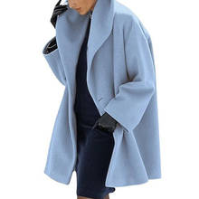 Chaqueta con capucha para mujer, abrigo holgado de punto abierto, informal, con bolsillo sólido, para oficina, a la moda, invierno, 2020 2024 - compra barato