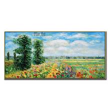 100% Hand-painted Outdoor Scenery Oil Painting Unframed Canvas Wall Art Home Good Paintings Artwork Decoration Pieces Picture 2024 - buy cheap