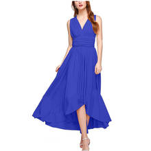 Sexy V Neck Wrapped Chest Maxi Dresses 2020 Women Summer New High Waist Off Shoulder Dress Solid Beach Dress Party Dresses 2024 - buy cheap