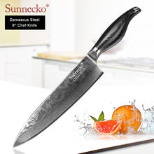 SUNNECKO Professional 8" Chef Knife Damascus Steel Japanese VG10 Blade Kitchen Knives Pakka Wood Handle Sharp Meat Cutter Tool 2024 - buy cheap