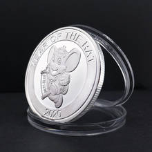 Chinês zodíaco rato moeda de prata moedas comemorativas 2020 arte lembrança presentes 2024 - compre barato