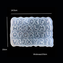 Molde de resina epóxi macio para arte, molde de silicone fofo de desenho animado para letra de alfabeto de resina uv, materiais de arte 2024 - compre barato