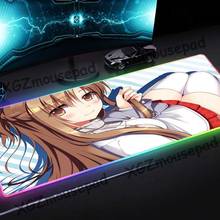 XGZ Cute Student Red Skirt Custom Large RGB Colorful Glow Mouse Pad Lock Edge Computer Keyboard Desk Mat Speed Rubber Non-slip 2024 - buy cheap