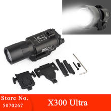 Страйкбол X300 ультра фонарик для оружия элемент пистолет Lanterna Softair X300U Fashlight 370 люмен с Picatinny Rail EX359 2024 - купить недорого
