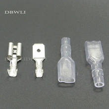 Terminales de engarce de pala macho y hembra, Conector de envoltura de alambre para 22-16 AWG, 0, 5mm2-1, 5mm2, 200mm, 2,8mm, 6,3mm, 4,8 Uds./50 pares 2024 - compra barato