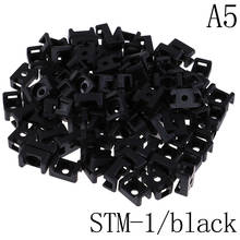 100Pcs White Black Cable Tie Mount Wire Buddle Saddle Type Plastic Holder 2024 - buy cheap