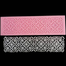 Lace Flower Wedding Cake Silicone Beautiful Flower Lace Fondant Mold Mousse Sugar Craft Icing Mat Pad Pastry Baking Tool 2024 - buy cheap