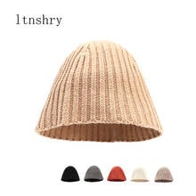 2021 New Winter Knitting Bucket Hat for Women Fashion Solid Panama Fishing Caps Autumn Outdoor Fisherman Hats Bonnet Femme 2024 - buy cheap