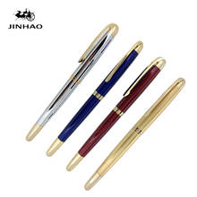 Jinhao 606 Pure Silver and Gold Clip Fountain Pen with 0.38mm Extra Fine Nib Luxury Metal Inking Pens for Writing Free Shipping 2024 - buy cheap