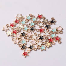 Zinc Alloy Black White Enamel Charms Mini Stars Charms 6mm 50pcs/lot for DIY Jewelry Making Finding Accessories 2024 - buy cheap