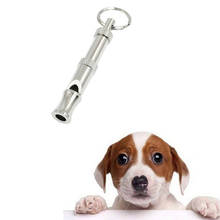 Filhote de cachorro Pet Dog Whistle Two-tone Flauta Parar de Latir Ultra-sônica Defletor de Som 2024 - compre barato