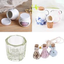 Plato de vidrio líquido en polvo para decoración de uñas, taza de cristal para decoración de uñas acrílica, Kit transparente de Color blanco, 7 estilos 2024 - compra barato