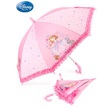 Disney guarda-chuva infantil aisha e sophia guarda-chuvas jardim de infância das crianças longo lidar com guarda-chuva transparente 2024 - compre barato