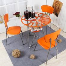 Mesa redonda de vidro temperado, mesa de centro redonda simples de vidro temperado, mesa de café casual da moda, pequena mesa redonda e varanda 2024 - compre barato