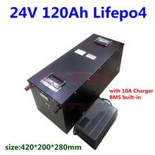 2шт GTK Lifepo4 24В 120Ah литиевая батарея с BMS для RV, инвертор для дома, солнечная система + 1 шт 10А зарядное устройство 2024 - купить недорого