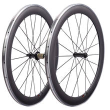 Ultra Light Straight Pull Powerway R36 Hub 60mm Road Bike Carbon Wheels Road Bicylce wheelset with Alum Alloy Braking Surface 2024 - buy cheap