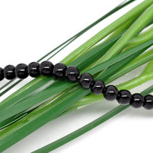 DoreenBeads Glass Pearl Imitation Beads Round Black About 4mm Dia, Hole: Approx 1mm, 82cm long, 1 Strand (Approx 210 PCs/Strand) 2024 - buy cheap