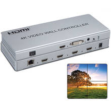 Controlador de pared de vídeo 4KX2K, HDMI 1,4, DVI/HDMI, entrada a 4X, salida HDMI con control de audio y RS232 2024 - compra barato