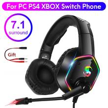 Auriculares estéreo LED con micrófono para juegos de PS4 y PS5, cascos con cancelación de ruido para ordenador portátil infantil, 7,1 2024 - compra barato