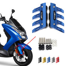 Para yamaha smax smax155 aerox r motocicleta cnc alumínio paralama bloco de proteção lateral frente fender slider acessórios 2024 - compre barato