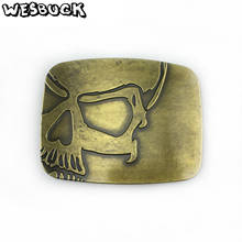 Westbuck-hebilla de cinturón grande de Calavera, hebilla de cinturón de aleación de Zinc, cabeza de cinturón occidental 2024 - compra barato