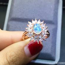 Женское кольцо с опалом KJJEAXCMY, ювелирное изделие из натурального опала, ювелирное изделие из стерлингового серебра с опорой для теста, популярное 2024 - купить недорого