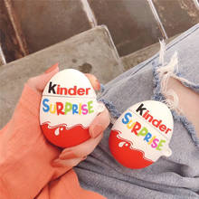 Твердого силикона 3D забавные шоколад Kinder Joy защита наушников чехол для Apple Airpods 1 2 наушника Чехлы аксессуары Funda 2024 - купить недорого