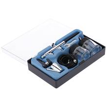 New Siphon Feed Dual Action 0.35Mm Airbrush Kit Spray Tool Air Brush For Makeup Cake Art Painting Temporary Body With A Complete 2024 - buy cheap