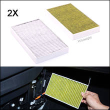 Wooeight 2x Carbon Fiber Cabin Air Filter Replacement Fit for Tesla Model 3 Auto Car Air Conditioning Filter Accessories 2024 - buy cheap