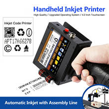 Handheld Printer Inkjet Printer High Definition Inkjet Code Printer with 4.3 Inch LED Touchscreen Quick-Drying Ink Cartridge 2024 - buy cheap