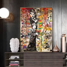 Street Graffiti Art Tableau Portrait Painting on Canvas Posters and Prints Wall Art Man and boy Picture for Living Room Cuadros 2024 - buy cheap