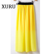 XURU European and American New Women's Elastic Waist Sexy Large Size Chiffon Skirt 2020 Summer Women's Skirt 2024 - buy cheap