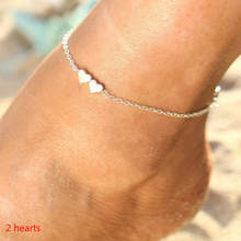 Girl Fashion Simple Heart Ankle Bracelet Chain Beach Foot Jewelry Fashionable Classic Beautiful Accessories Dropshipping 2024 - buy cheap