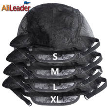 Best XL/L/M/S Adjustable Weaving Cap For Wig Making, Double Layer Lace Wig Caps For Sale, Black Hairnet Nylon Wig Cap 10 Pcs/Lot 2024 - buy cheap