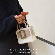 Модная роскошная женская сумка-тоут, новинка 2020, женская сумка-мессенджер через плечо, женская простая сумка на плечо, маленькая квадратная дамская сумочка 2024 - купить недорого