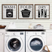Laundry Room Wash Fold Dry Canvas Paintings Wall Art Prints Posters Inner Pictures Frame Kids Room Home Decor 2024 - buy cheap