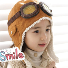 Cute Winter Flying Cap Baby Toddler Boy Girl Kids Pilot Aviator Warm Cap Hat Beanie Pilot Caps 2024 - buy cheap