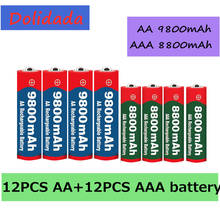 New 1.5V AA 9800 mAh+1.5V AAA 8800 mAh Alkaline1.5V Rechargeable Battery For Clock Toys Camera battery 2024 - buy cheap