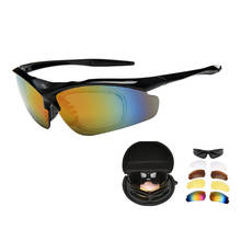 Óculos para ciclismo com 5 lentes/conjunto, para homens e mulheres, proteção uv, óculos de sol para bicicleta, esportes ao ar livre, montanha, estrada, bicicleta 2024 - compre barato