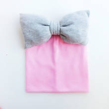 Boina de lana de algodón con lazo grande para niñas, accesorios de fotografía Melamed, Nudo de mariposa, coloridos 2024 - compra barato