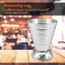 75ml Stainless Steel Bar Measures Jigger for Bar Party Wine Cocktail Shaker Jigger Kit Dual Drink Measure Cup Bar Tool 2024 - buy cheap