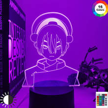 Lâmpada 3d avatar, a última airbender toph beifong, decoração para casa, presente de aniversário, luz noturna led, decoração de sala, luz 2024 - compre barato