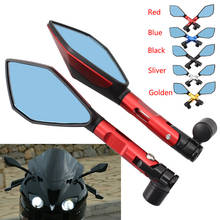 Motorcycle Rearview Mirror For YAMAHA FZ1 FZ6 MT-07 MT09 MT10 KAWASAKI ER-6N Z1000 Z750 Blue glass 2024 - buy cheap