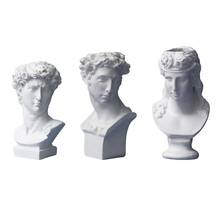 Resin Vase Flower Pot Nordic Style Human Head Pen Brushes Holder Home Decoration 77HA 2024 - buy cheap