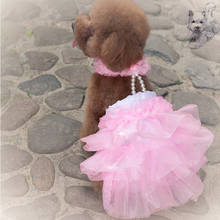 Vestido de boda para perro, falda para mascota, traje de matrimonio, ropa de verano para perro, vestidos de Pomerania, Schnauzer, Poodle, Bichon, ropa para mascota 2024 - compra barato