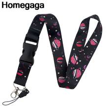 Homegaga Space universe stars Tags Strap Neck Lanyards for keys ID Card Pass Gym Mobile Phone USB badge holder Hang rope D2359 2024 - buy cheap
