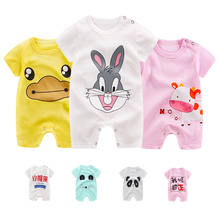 Summer New 0-24M Newborn Kids Baby Boys Girls Ropmer Cartoon Cute Lovely Short Harem Pants Cotton Jumpsuits 2024 - buy cheap